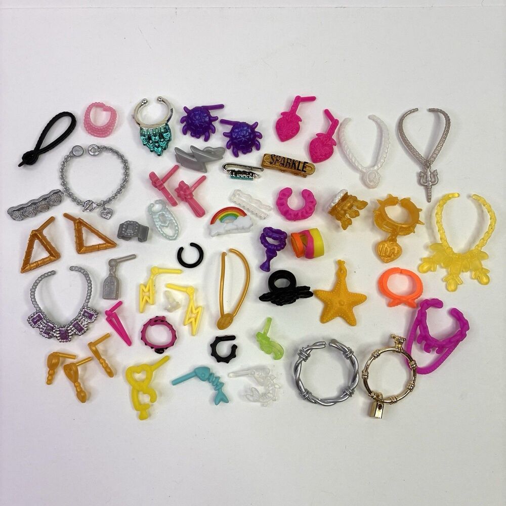 Monster High & Rainbow High Earrings Necklaces Jewelry Accessories Lot